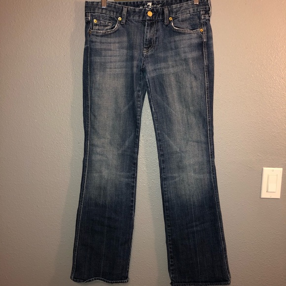 WOMENS 7 FOR ALL MANKIND JEANS SIZE 30 A Pocket - Picture 1 of 8